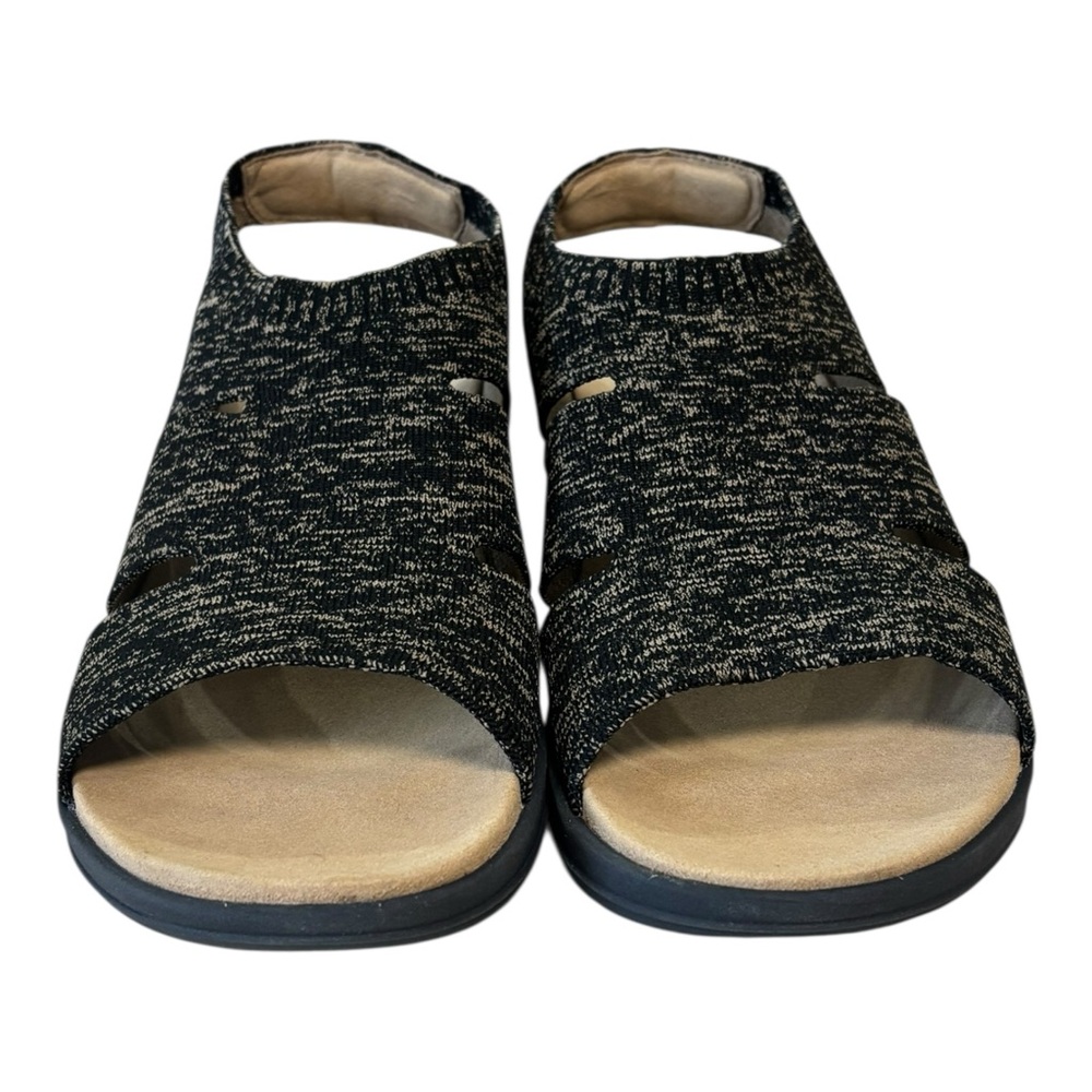 KURU Coda Muse Knit Sandals Shoes Womens Size 11 Jet Black Slingback Comfort - Picture 3 of 12